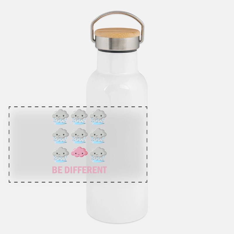 Être différent Gourde isotherme avec bouchon en bambou