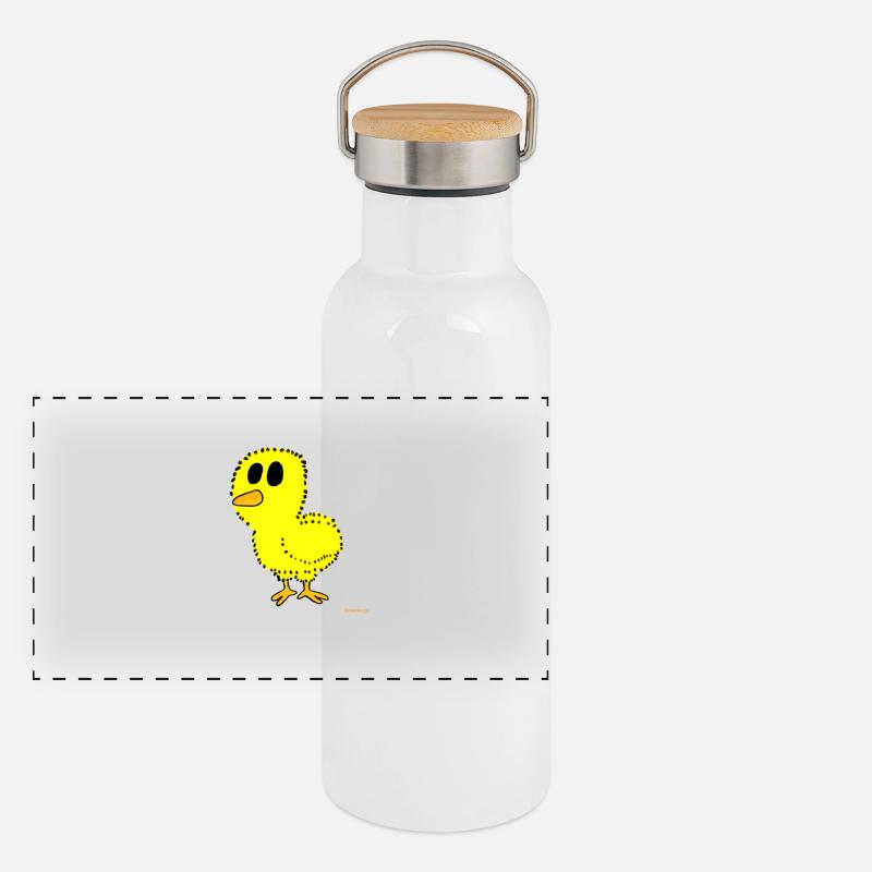 Chick / hatchling Panoramic Thermal Bottle with Bamboo Lid