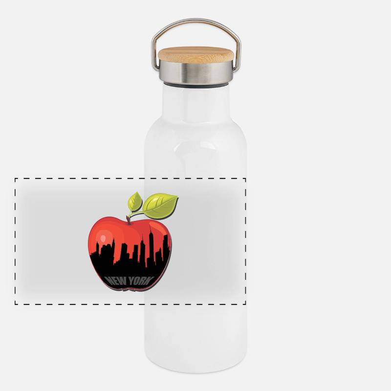 BIG APPLE Panoramic Thermal Bottle with Bamboo Lid