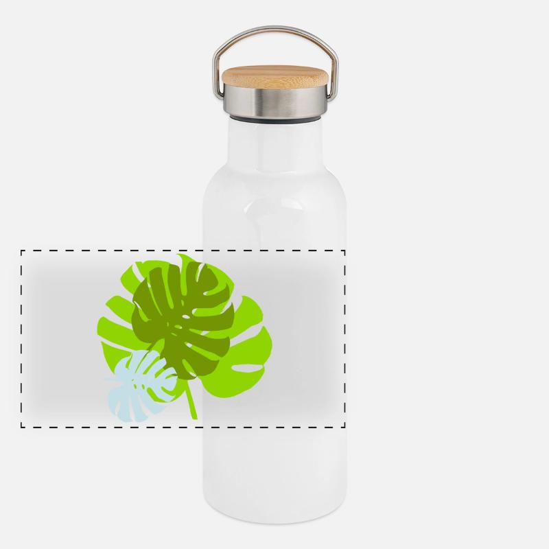 Panorama Thermosflasche mit Bambusdeckel