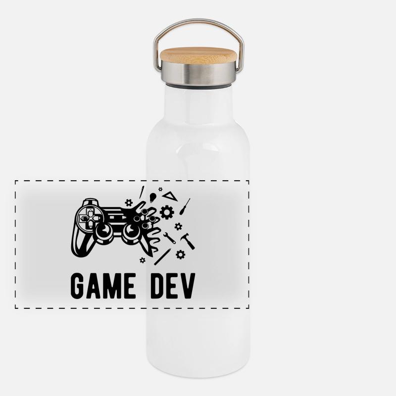 Game Dev Gourde isotherme avec bouchon en bambou