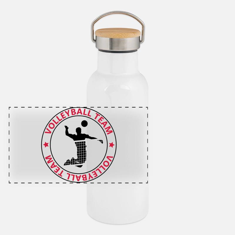 volleyball team Panoramic Thermal Bottle with Bamboo Lid