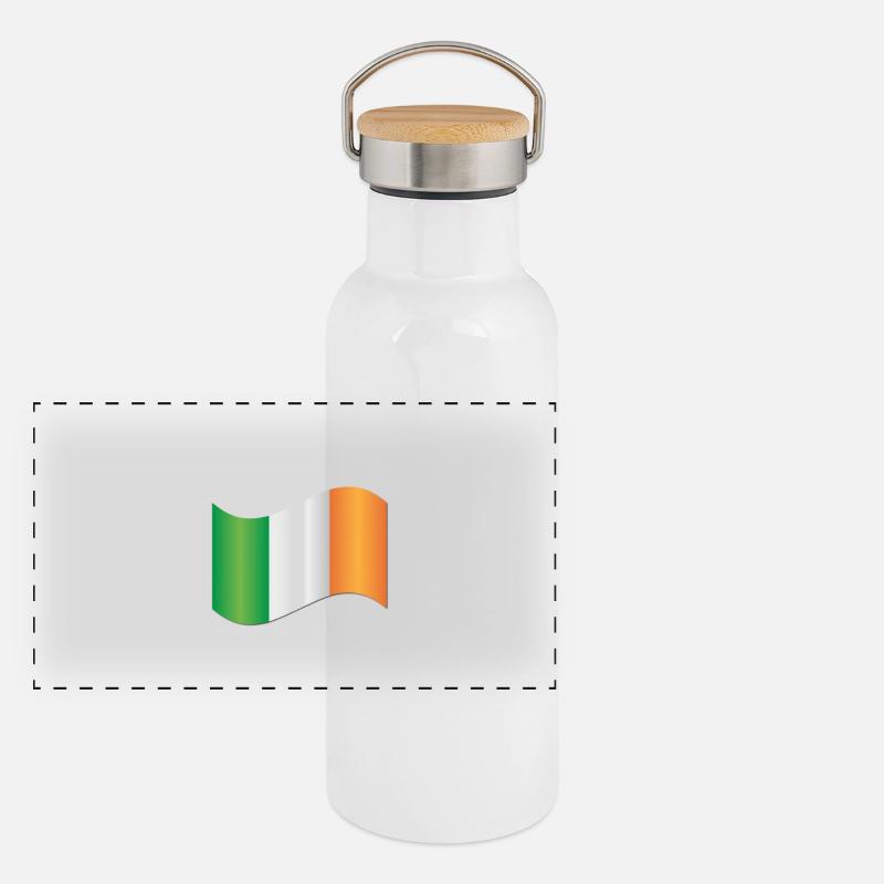 Irish Flag Panoramic Thermal Bottle with Bamboo Lid