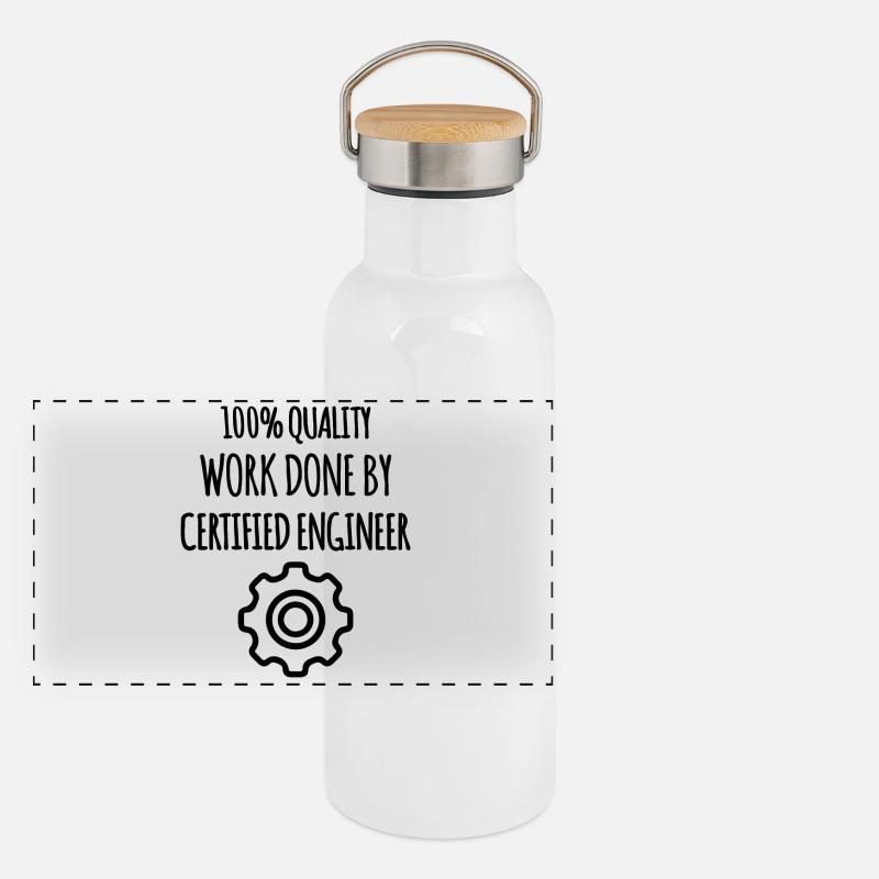 Engineer and Quality Panoramic Thermal Bottle with Bamboo Lid