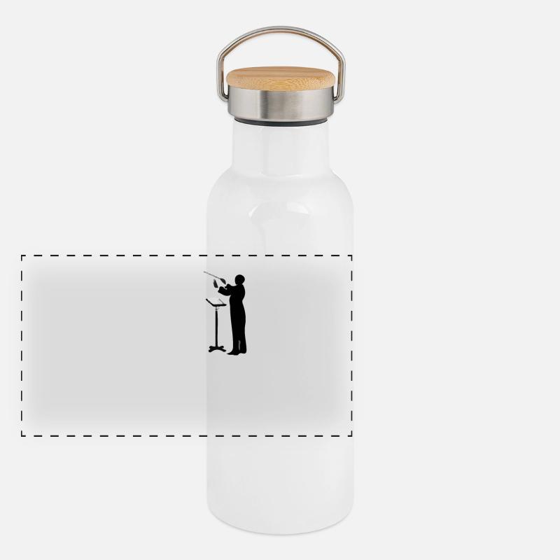 Panorama Thermosflasche mit Bambusdeckel