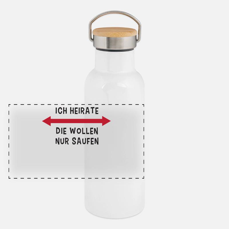 Bachelor bachelor party polterabend saying Panoramic Thermal Bottle with Bamboo Lid