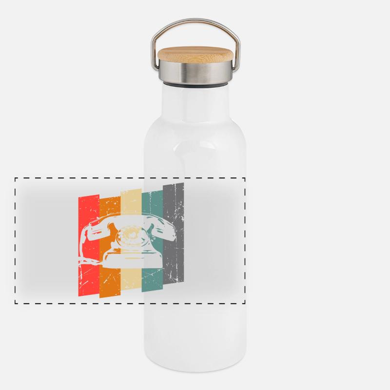 Gourde isotherme avec bouchon en bambou