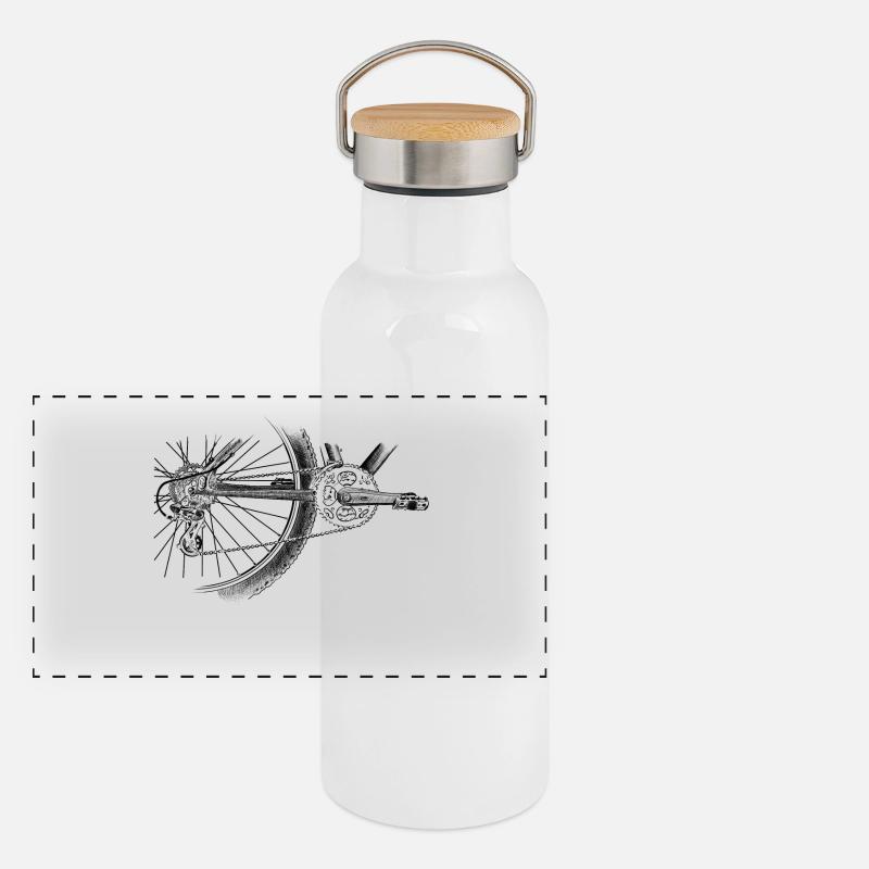Panorama Thermosflasche mit Bambusdeckel