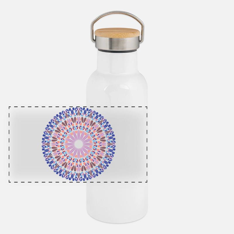 Panorama Thermosflasche mit Bambusdeckel