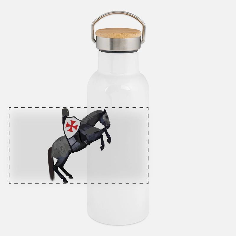 Knightly Steed Broom Panoramic Thermal Bottle with Bamboo Lid