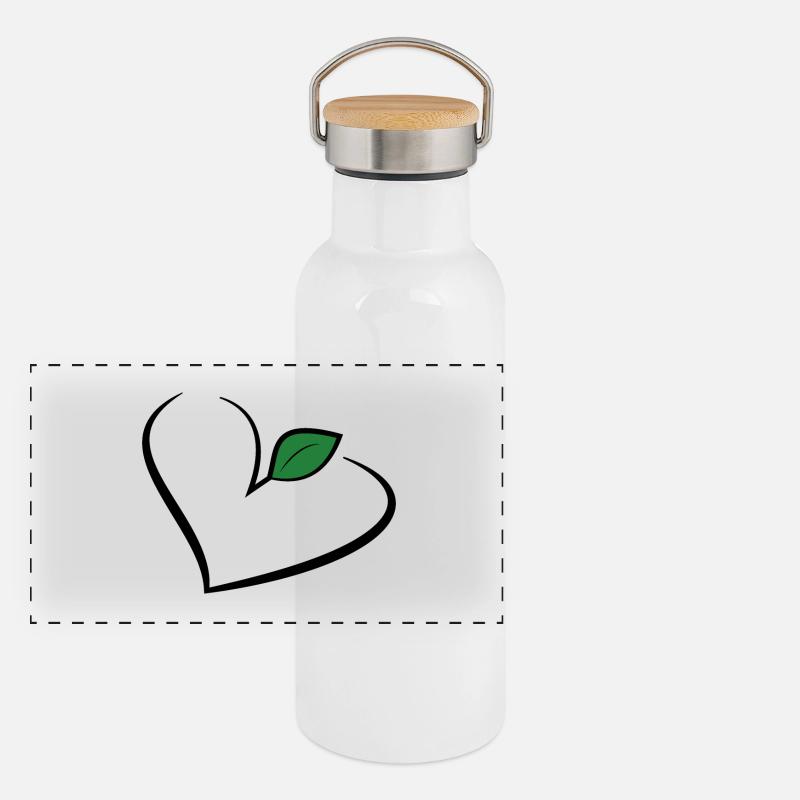 Végétalien végétalien végétalien Gourde isotherme avec bouchon en bambou