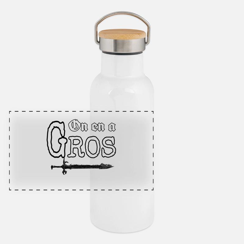 Wir haben eine große Replik der Perceval Kultserie Panorama Thermosflasche mit Bambusdeckel