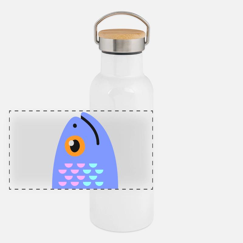 Panorama Thermosflasche mit Bambusdeckel