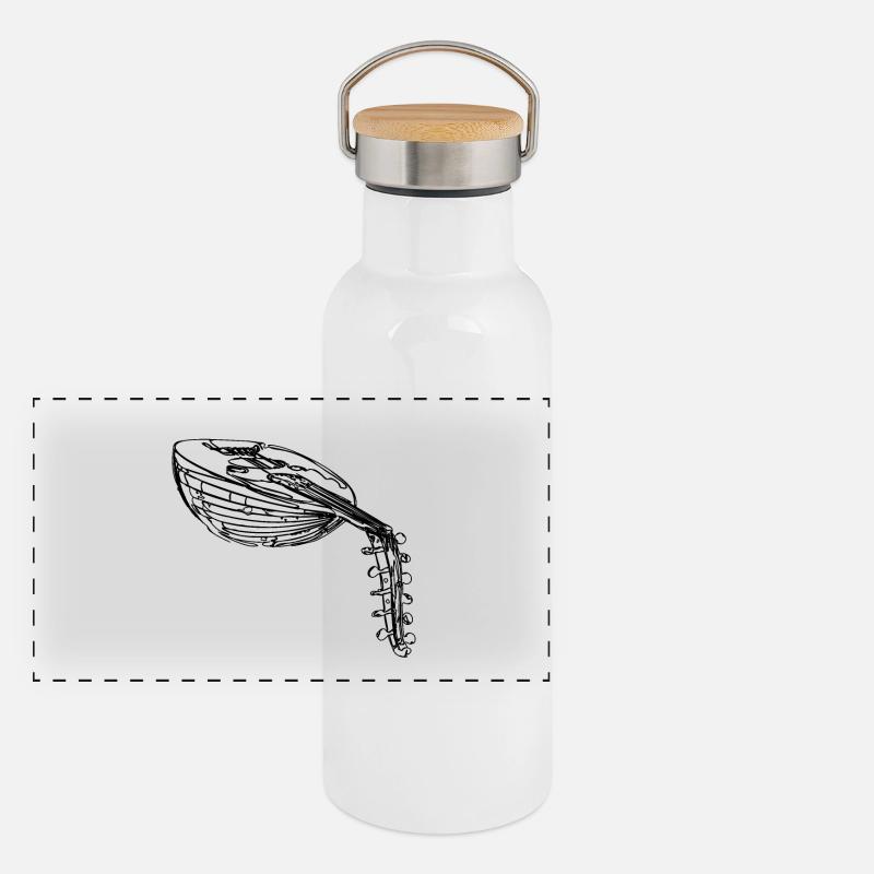 Laute Panorama Thermosflasche mit Bambusdeckel