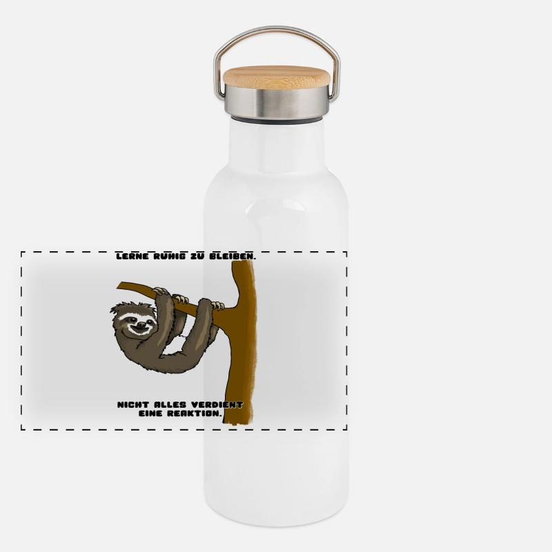 Panorama Thermosflasche mit Bambusdeckel