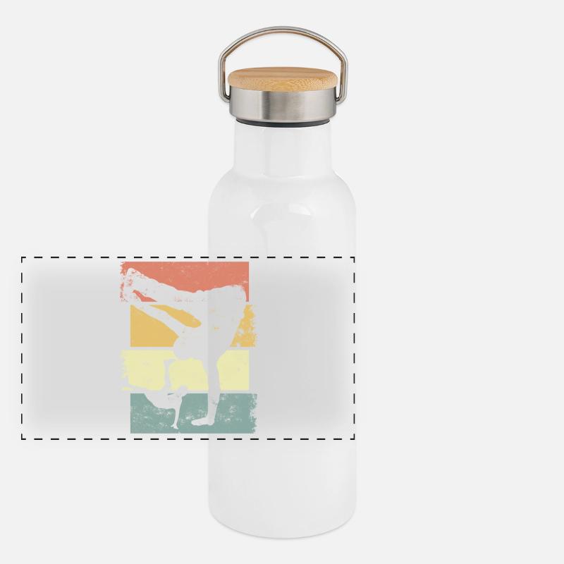 Panorama Thermosflasche mit Bambusdeckel