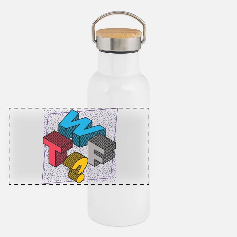 Ce que le FUCK WTF Gourde isotherme avec bouchon en bambou