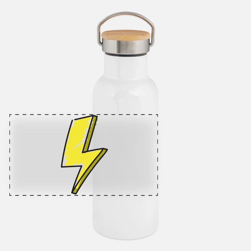 Foudre - illustration Gourde isotherme avec bouchon en bambou