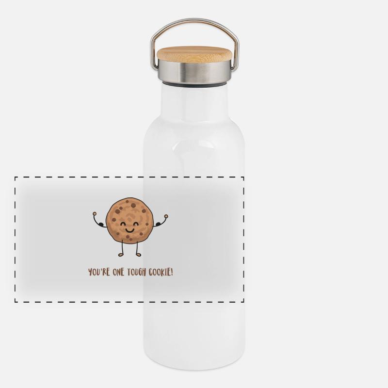 Cookie Panorama Thermosflasche mit Bambusdeckel