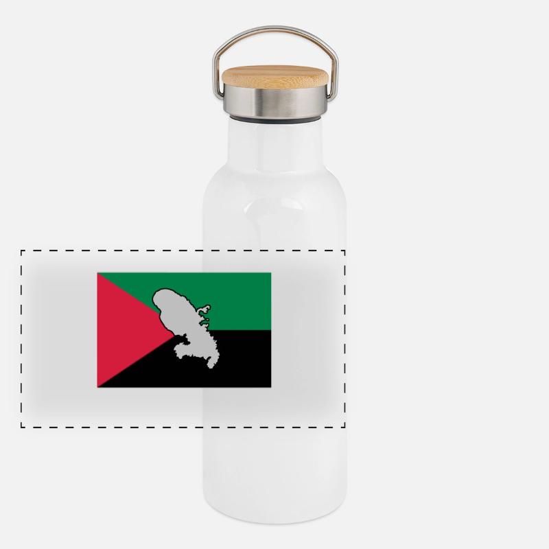 DRAPEAU MADA - CARTE 1 Gourde isotherme avec bouchon en bambou