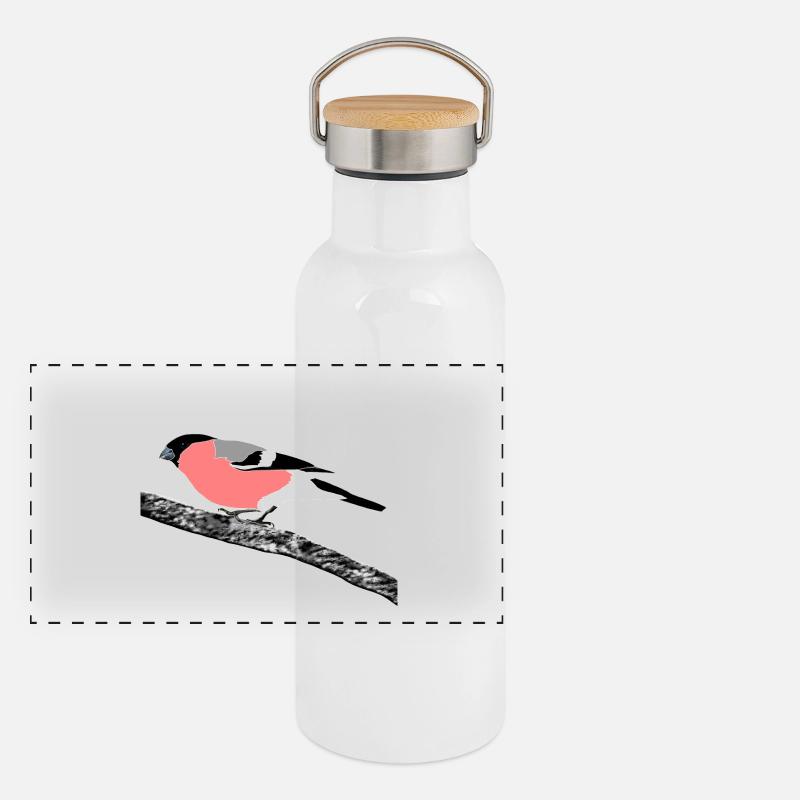 Panorama Thermosflasche mit Bambusdeckel