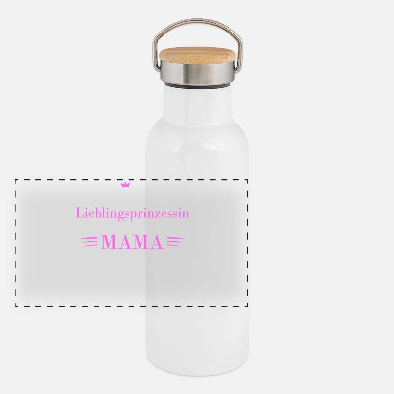 Mutter und Tochter Muttertag Mutterliebe Töchter Panorama Thermosflasche mit Bambusdeckel