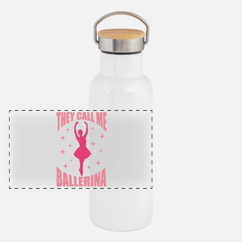 Ballet dancer Panoramic Thermal Bottle with Bamboo Lid