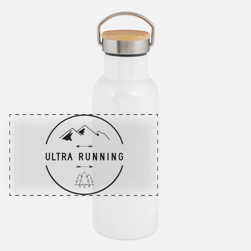Ultra Running Gourde isotherme avec bouchon en bambou