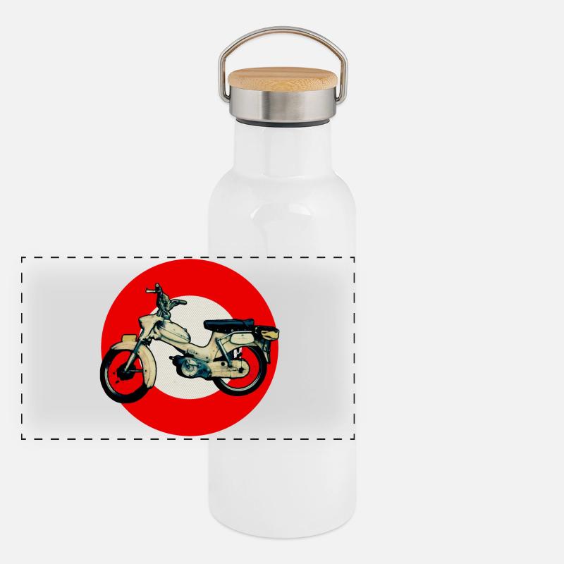 Snap mopeds Panoramic Thermal Bottle with Bamboo Lid