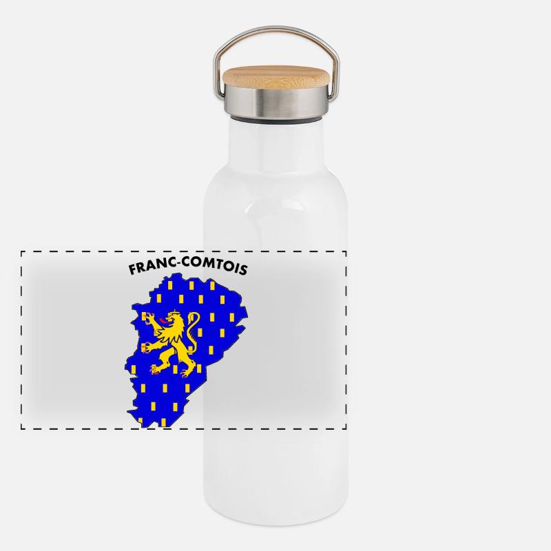 franc-comtois Gourde isotherme avec bouchon en bambou