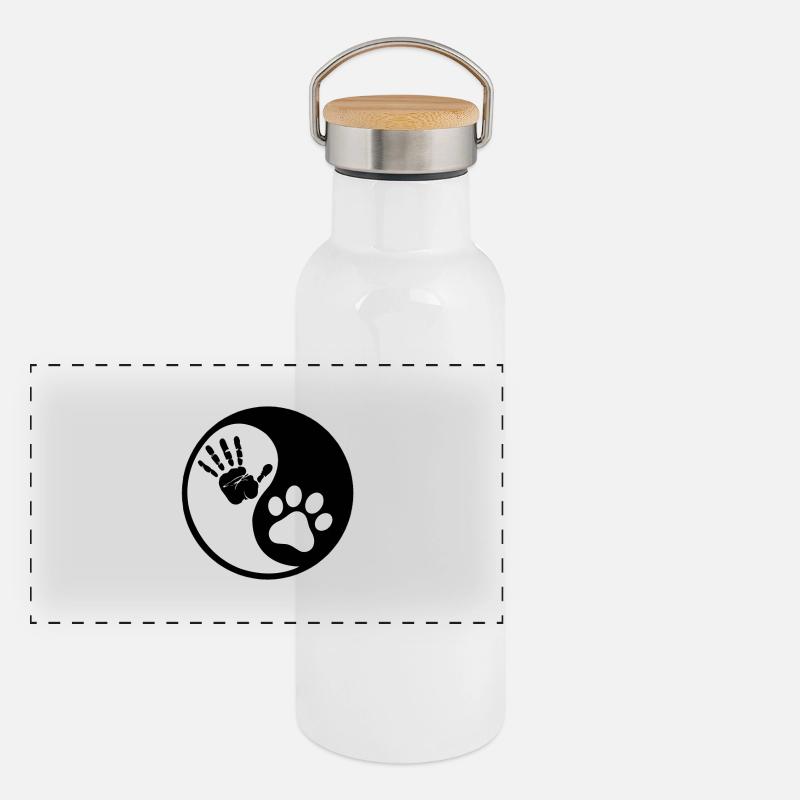 Gourde isotherme avec bouchon en bambou
