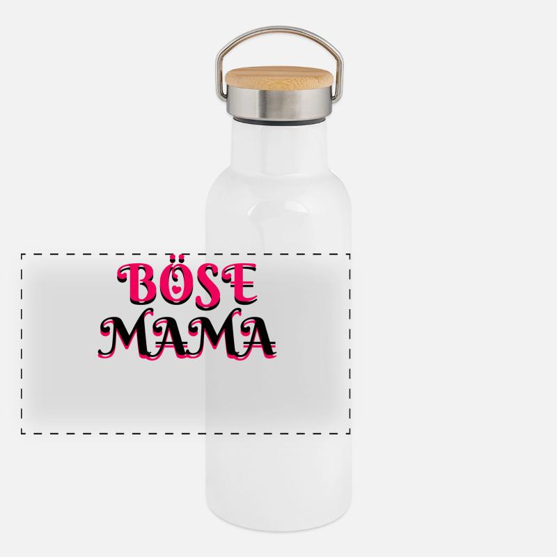Böse Mama Muttertag Lustig Sarkastisch Alles Gute Panorama Thermosflasche mit Bambusdeckel