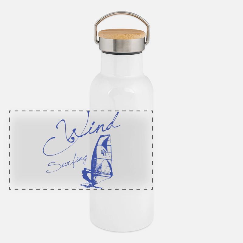 WINDSURFING - SURFER WINDSURFER gift Panoramic Thermal Bottle with Bamboo Lid