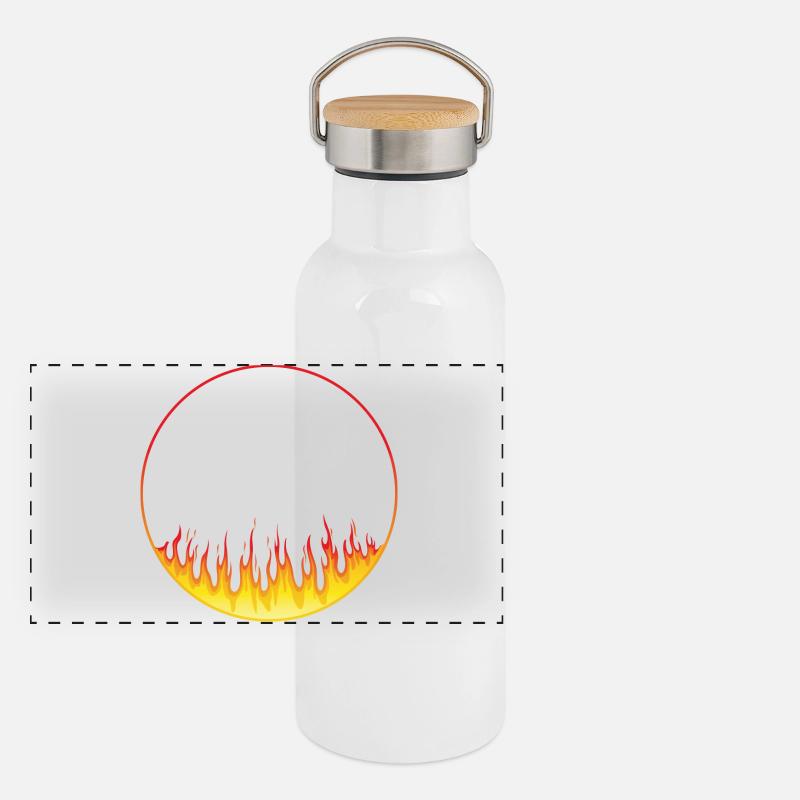 Cercle sur le feu Gourde isotherme avec bouchon en bambou