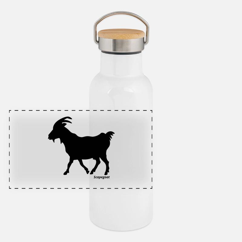 Scapegoat black Panoramic Thermal Bottle with Bamboo Lid