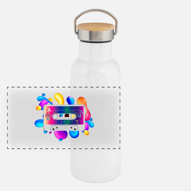 Panorama Thermosflasche mit Bambusdeckel