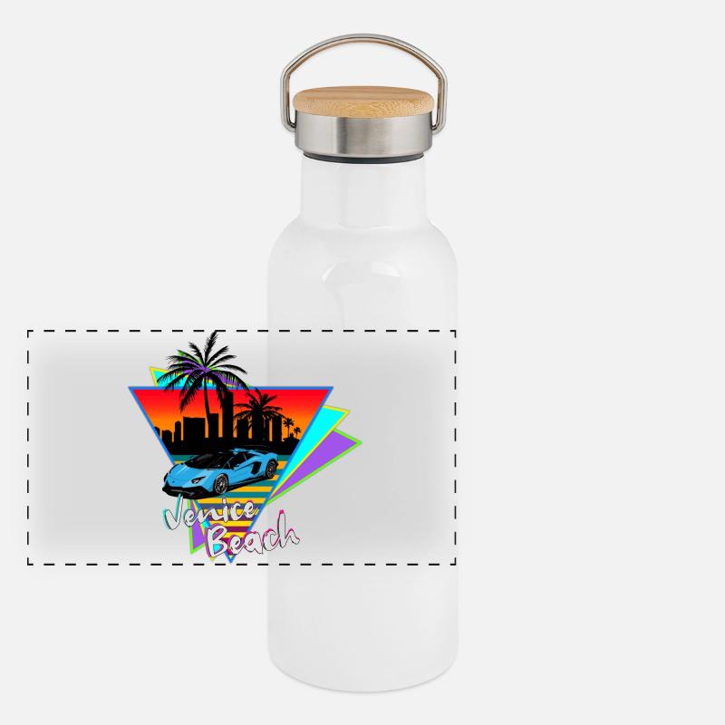 Panorama Thermosflasche mit Bambusdeckel