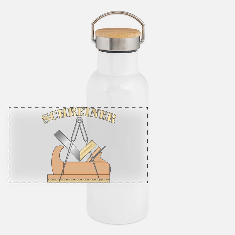 Die Schreiner Zunft Panorama Thermosflasche mit Bambusdeckel
