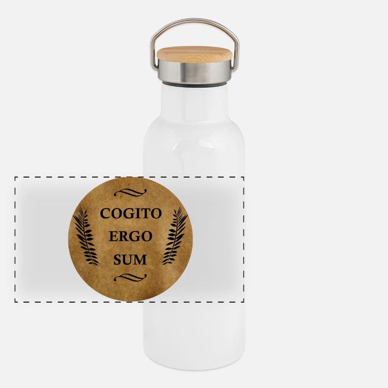Cogito Ergo Sum Panoramic Thermal Bottle with Bamboo Lid