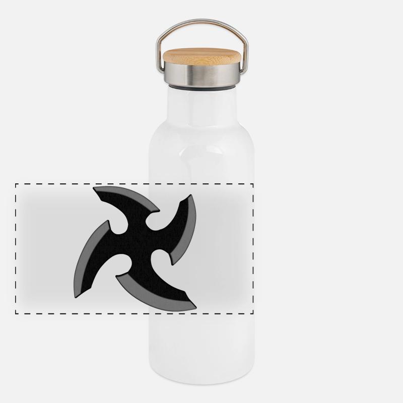 Ninja Stern Panorama Thermosflasche mit Bambusdeckel