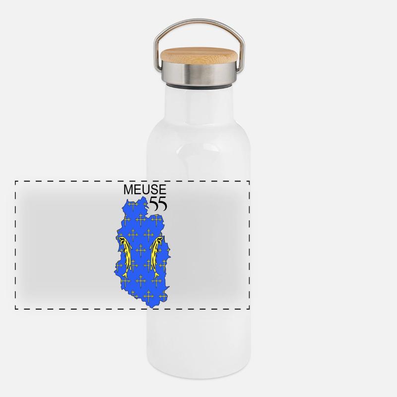 Meuse Gourde isotherme avec bouchon en bambou