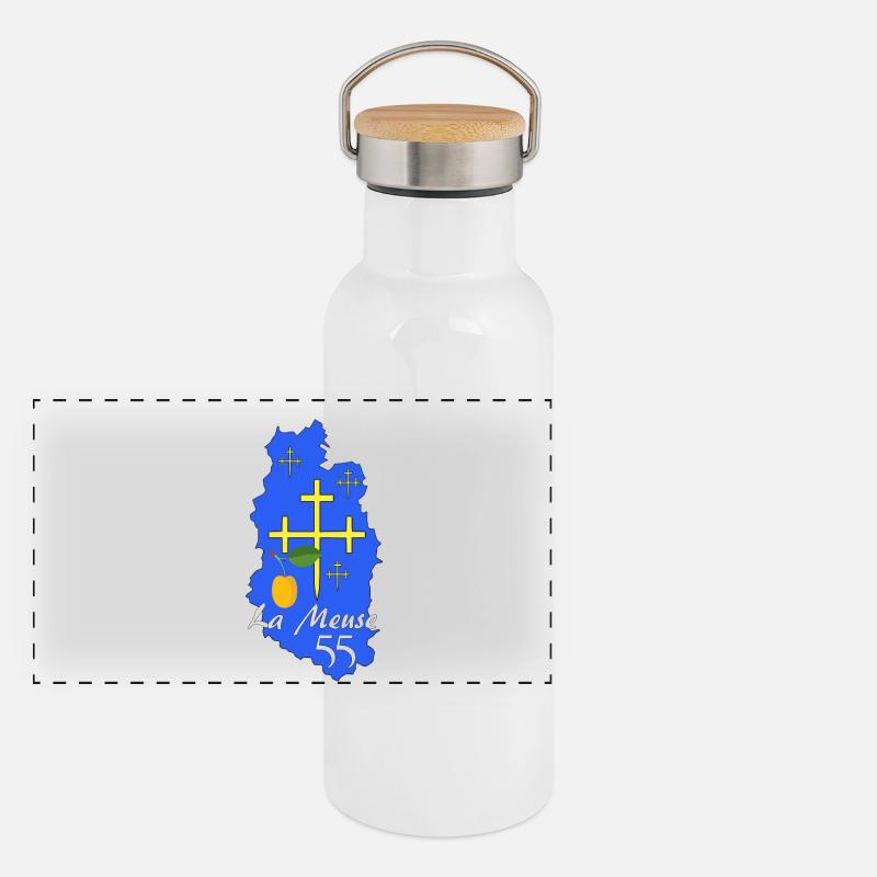 Meuse Gourde isotherme avec bouchon en bambou
