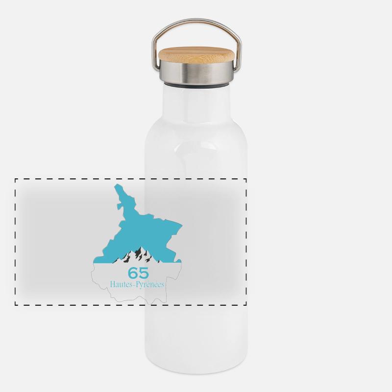 Hautes-Pyrénées Panorama Thermosflasche mit Bambusdeckel