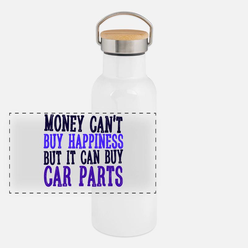 Car Humorous Statement Car Lover Mechanics Panoramic Thermal Bottle with Bamboo Lid