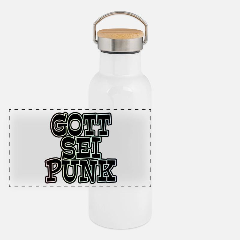 GOT SEI PUNK! Panorama Thermosflasche mit Bambusdeckel
