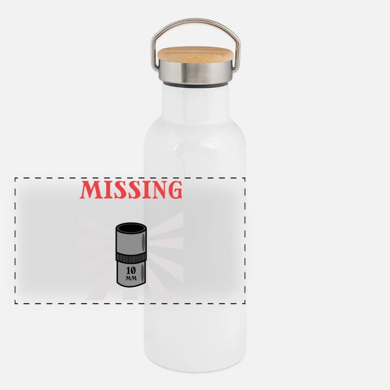 Humorous Statement Tool Mechanic Car Panoramic Thermal Bottle with Bamboo Lid