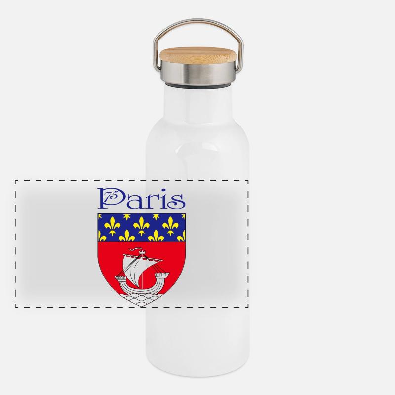 Paris Panorama Thermosflasche mit Bambusdeckel