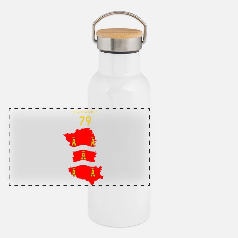 Deux-sèvres Gourde isotherme avec bouchon en bambou