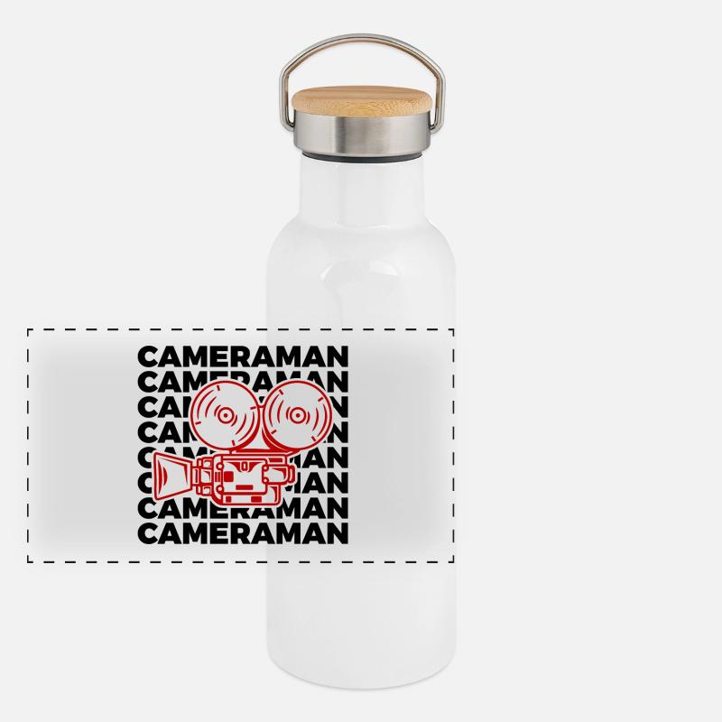 Cameraman Panoramic Thermal Bottle with Bamboo Lid