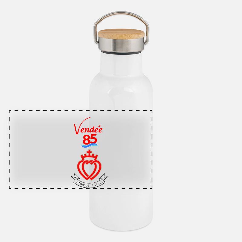 vendée Gourde isotherme avec bouchon en bambou